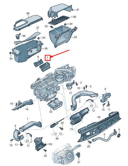 NEW AUDI Q8 4MN AIR DISTRIBUTION HOUSING INTERMEDIATE PLATE 4M1858431 ORIGINAL