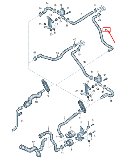 new audi q5 fy engine coolant hose 80b819350r original