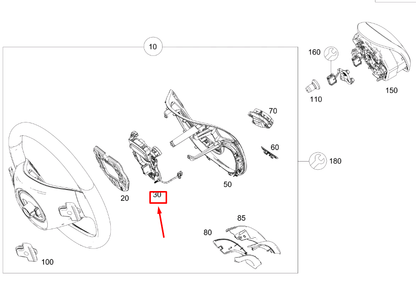 NEW MERCEDES-BENZ S W222 STEERING WHEEL CONTACT PLATE A0994642017 ORIGINAL