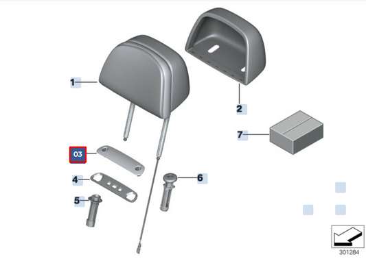 new bmw 5 g30 comfort seat head restraint cover 52107405712 original