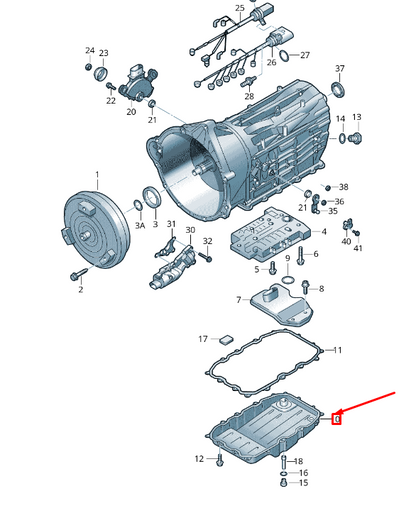 new vw touareg 7p mk2 transmission oil sump 0c8321361 original