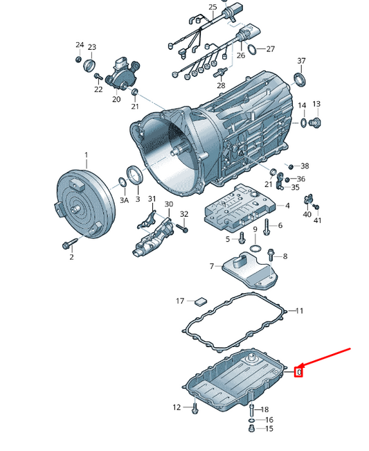 new vw touareg 7p mk2 transmission oil sump 0c8321361 original