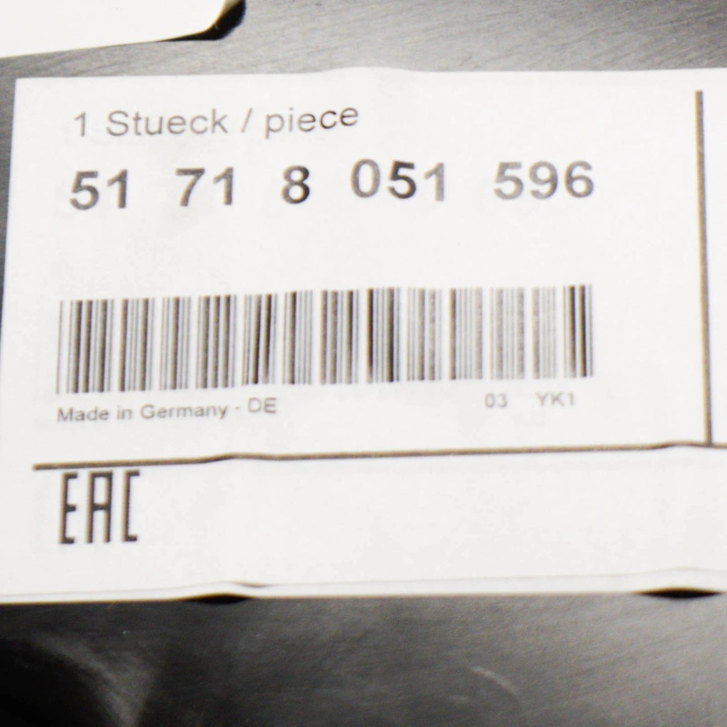 NEW BMW 1 M COUPE E82 FRONT RIGHT WHEEL HOUSING COVER 51718051596 ORIGINAL