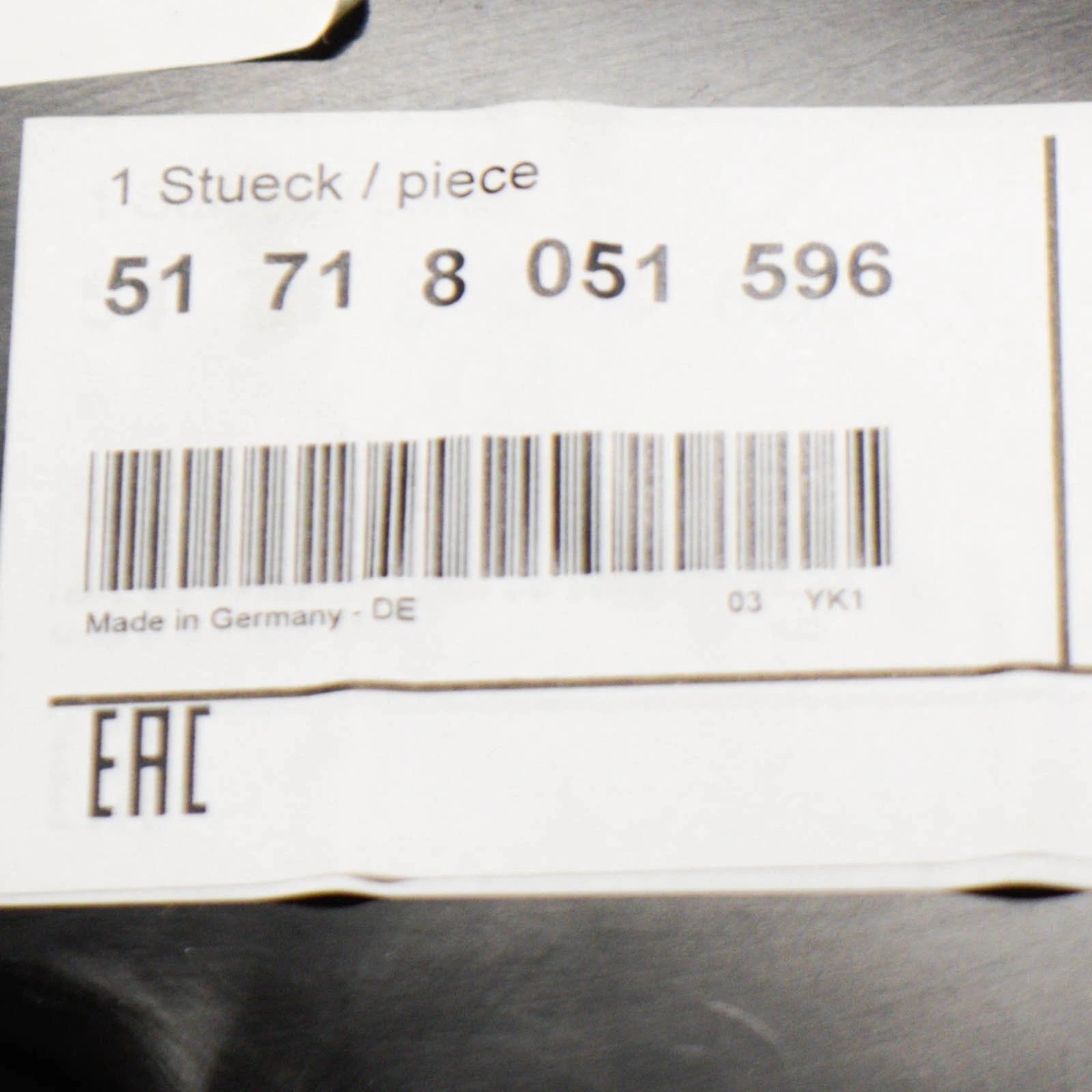 NEW BMW 1 M COUPE E82 FRONT RIGHT WHEEL HOUSING COVER 51718051596 ORIGINAL