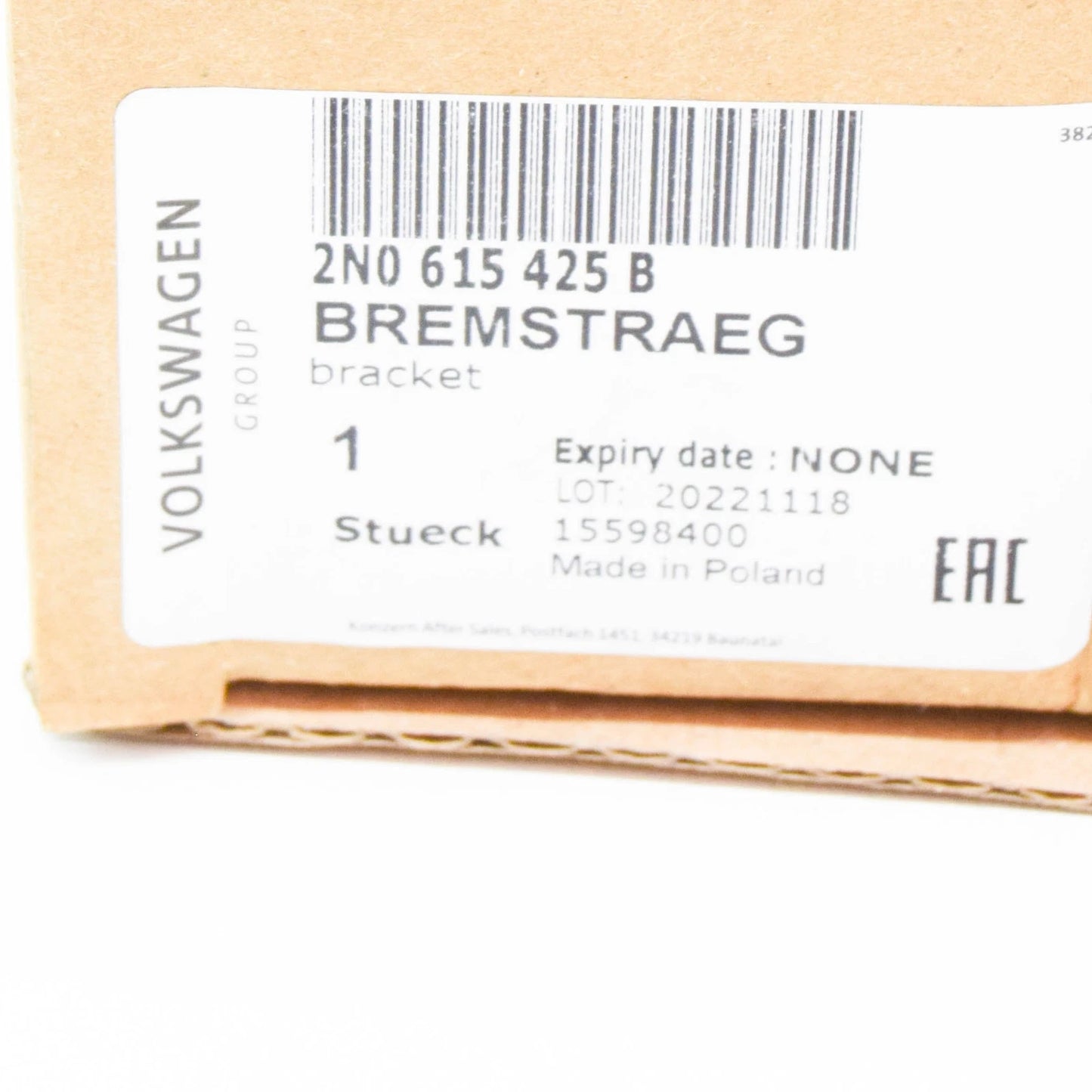 NEW VOLKSWAGEN CRAFTER FURGON SY REAR BRAKE PAD CARRIER 2N0615425B ORIGINAL