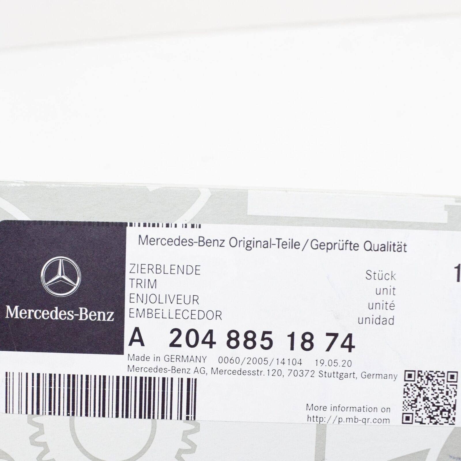 NEW MERCEDES-BENZ C-CLASS W204 FRONT RIGHT FOG LIGHT TRIM A2048851874 ORIGINAL