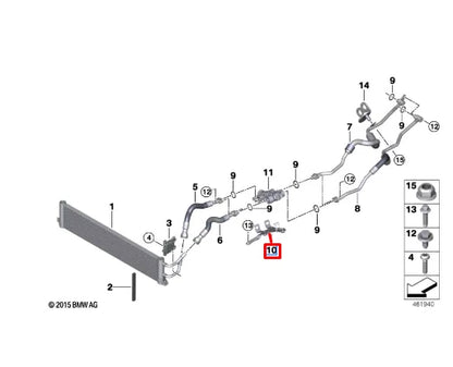 NEW BMW 5 G30 THERMOSTAT HOLDER BRACKET 17228624268 ORIGINAL
