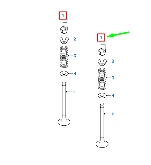 new ford ranger mk2 valve spring retainer collet 1449103 6m34-6518-aa original
