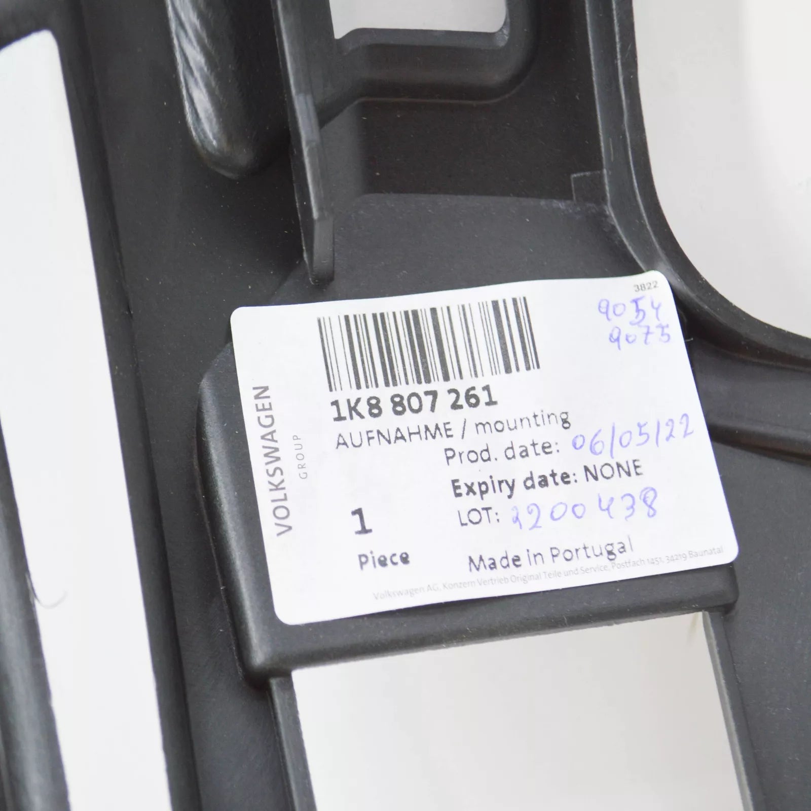 NEW VOLKSWAGEN SCIROCCO MK3 FRONT LEFT FOG LAMP MOUNTING 1K8807261 ORIGINAL