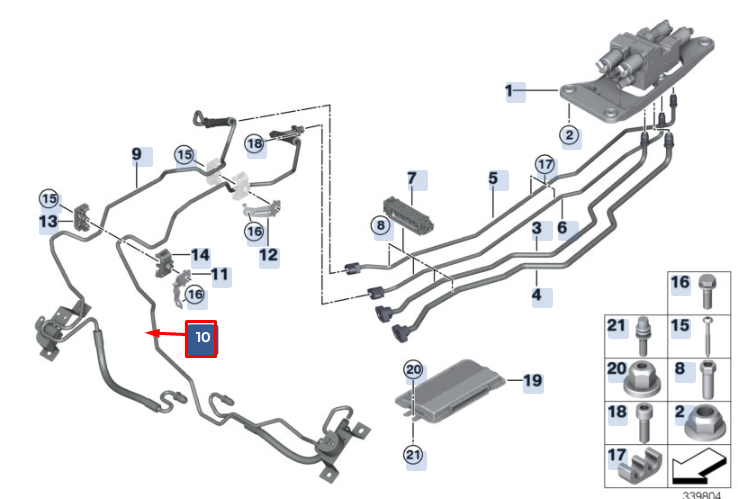 new bmw x6 f16 m f86 pressure line motor 37136783678 6783678 original