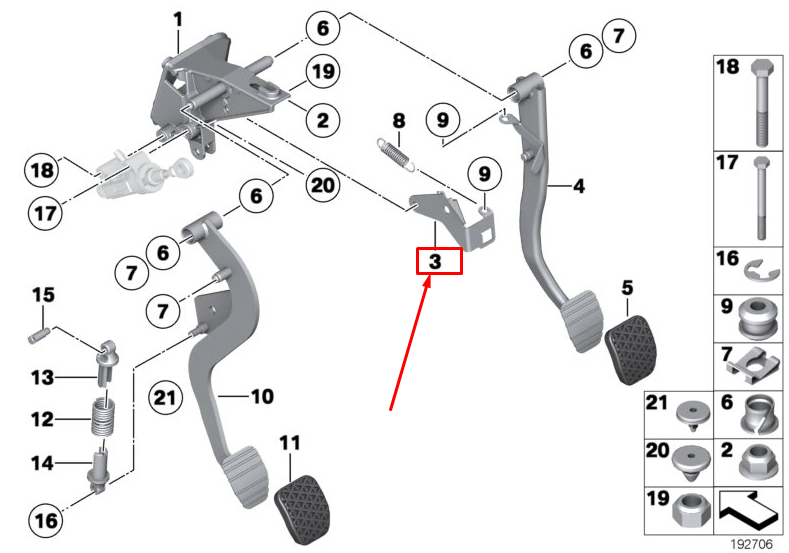 new bmw z4 roadster e89 stop light and clutch switch bracket 35006785886