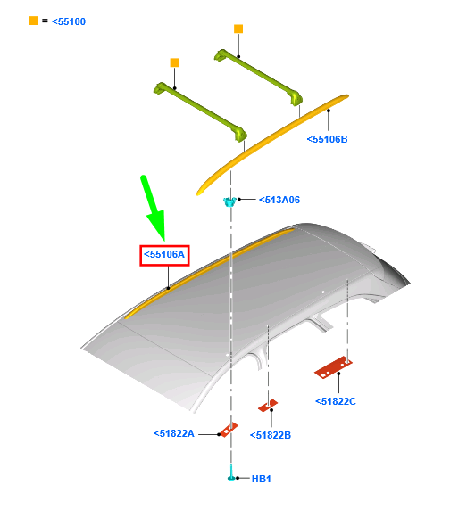 new ford mondeo mk5 estate right side roof rail 1918456 original