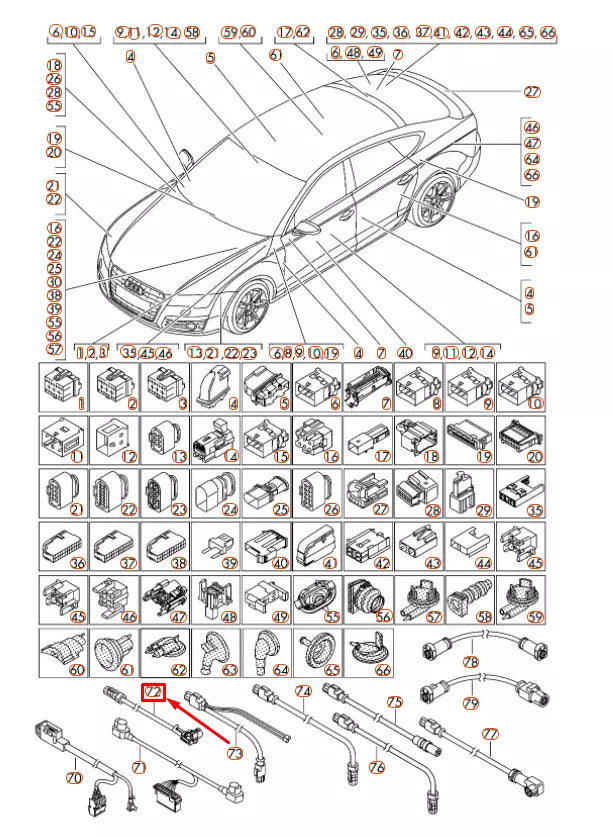 NEW AUDI A6 A7 S7 RS7 S6 IMAGE PROCESSING ADAPTER CABLE LOOM 4G1971192A