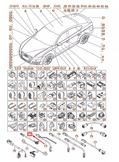 NEW AUDI A6 A7 S7 RS7 S6 IMAGE PROCESSING ADAPTER CABLE LOOM 4G1971192A