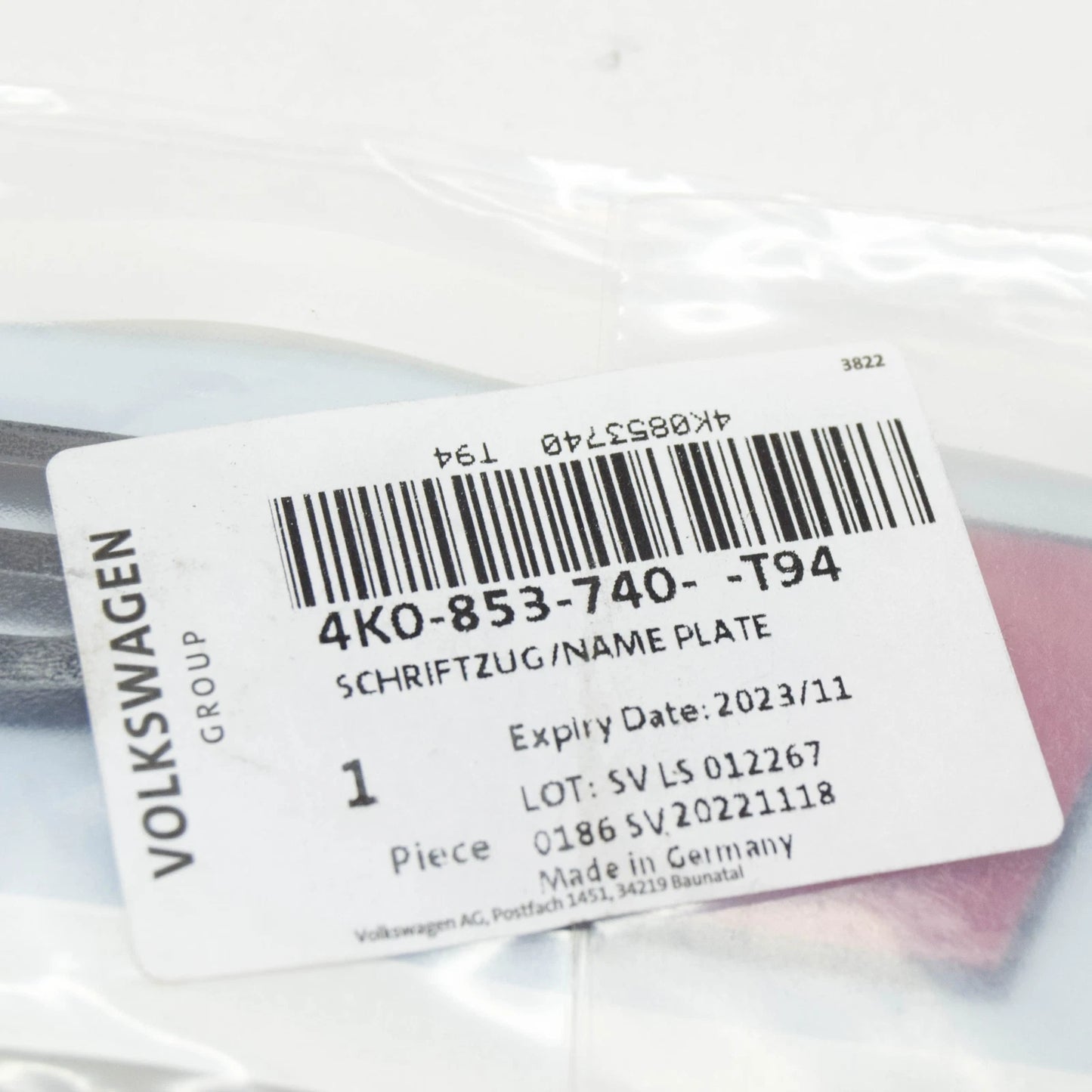 NEW AUDI RS6 A6 C8 REAR RS6 EMBLEM INSCRIPTION BADGE 4K0853740T94 ORIGINAL