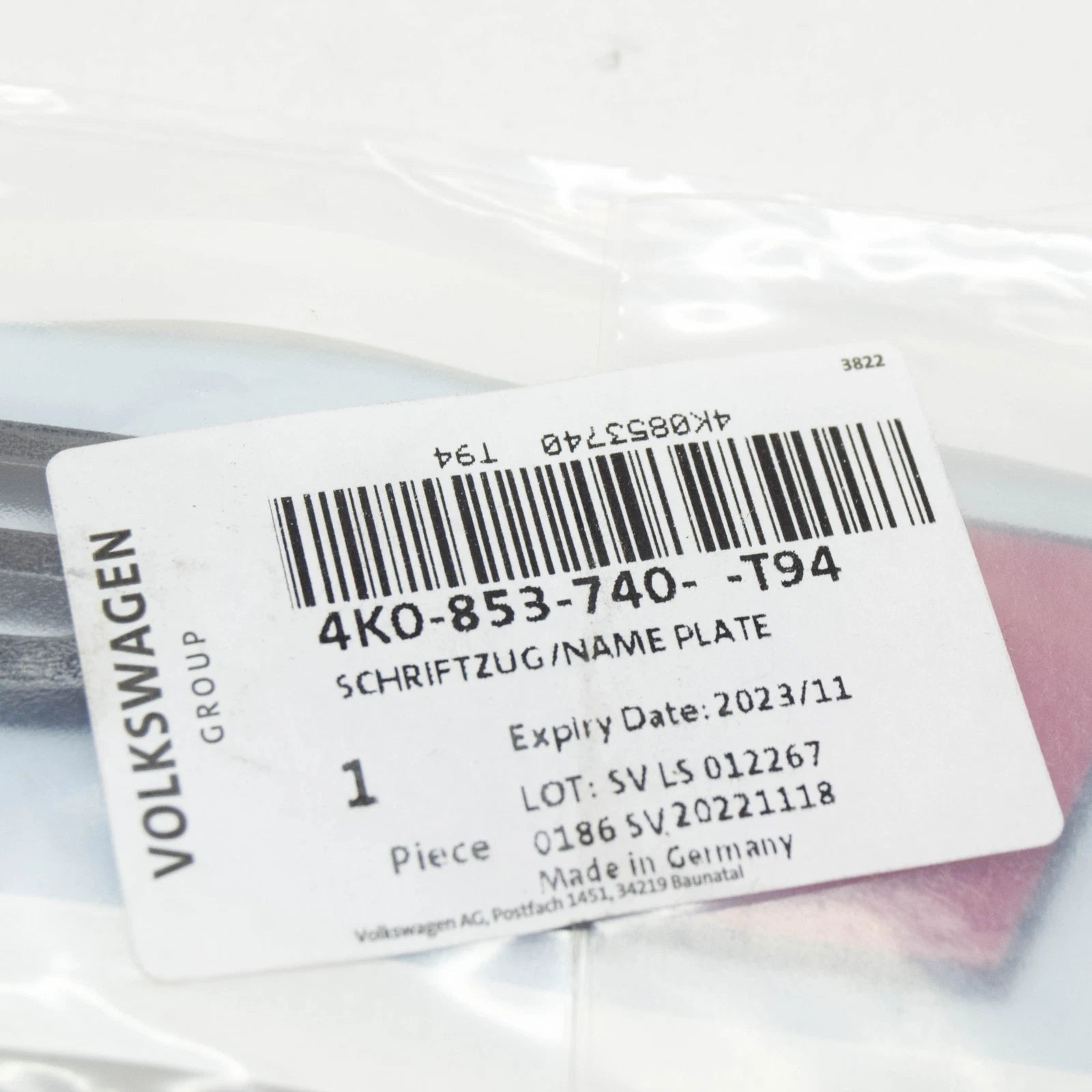 NEW AUDI RS6 A6 C8 REAR RS6 EMBLEM INSCRIPTION BADGE 4K0853740T94 ORIGINAL