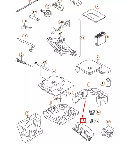 NEW AUDI A4 B8 JACK RETAINER 8K9813685 ORIGINAL