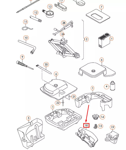 NEW AUDI A4 B8 JACK RETAINER 8K9813685 ORIGINAL