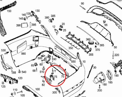 NEW MERCEDES BENZ C W205 REAR BUMPER BRACKET A2058858300 ORIGINAL