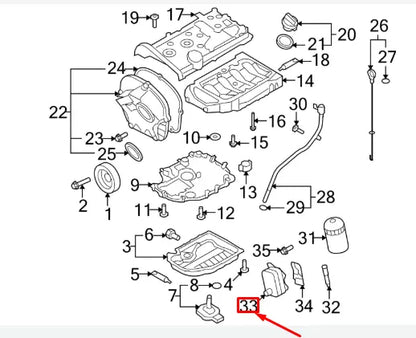 NEW VOLKSWAGEN CC ENGINE OIL COOLER 06J117021Q ORIGINAL