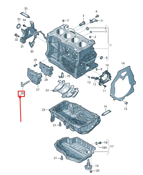 NEW AUDI Q2 GA ENGINE CRANKCASE VENT HOSE 04E103493AA