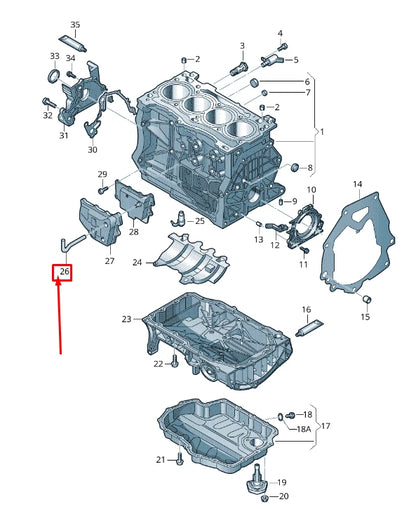 NEW AUDI Q2 GA ENGINE CRANKCASE VENT HOSE 04E103493AA