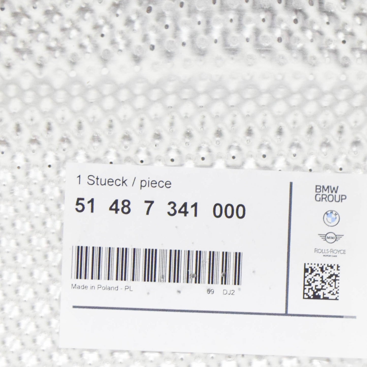 new bmw 3 g20 rear heat protection 51487341000 original