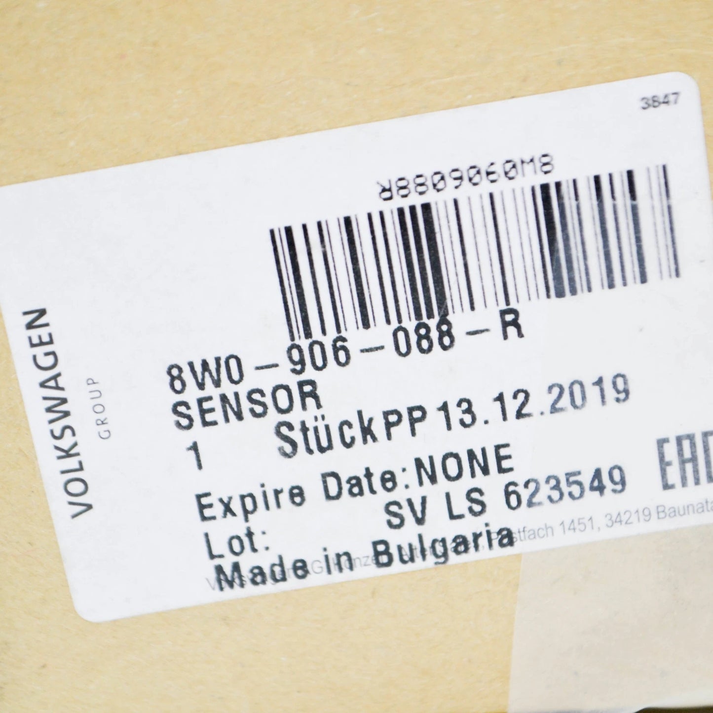 NEW AUDI A4 B9 EXHAUST GAS TEMPERATURE SENSOR 8W0906088R