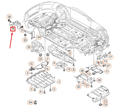 NEW AUDI TT RS 8J FRONT LEFT BUMPER AIR GUIDE CHANNEL 8J0825319B