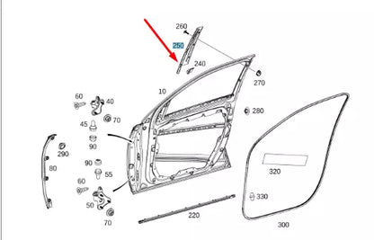 NEW MB GLE W167 FRONT LEFT DOOR ORNAMENTAL MOLDING TRIM A1676903300 ORIGINAL