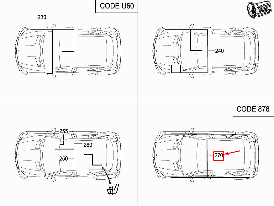 new mercedes-benz ml w166 interior lighting wiring harness a1664403005 original