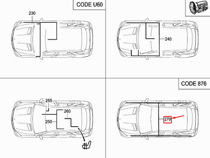new mercedes-benz ml w166 interior lighting wiring harness a1664403005 original