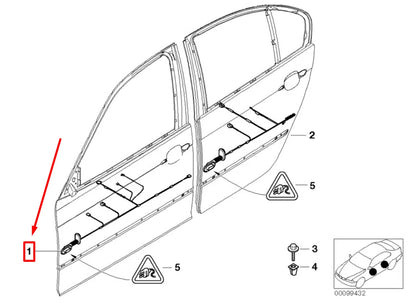 NEW BMW 3 E46 FRONT LEFT DOOR CABLES 6929211 61126929211 ORIGINAL