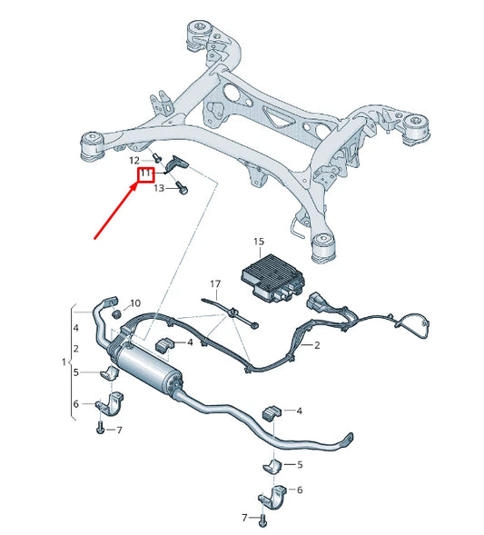 NEW AUDI Q7 4M RETAINING CABLE BRACKET 4M0501142E