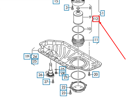 NEW AUDI Q7 4M OIL FILTER 057198405D ORIGINAL