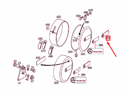 NEW MERCEDES-BENZ G-CLASS W463 SPARE TIRE COVER EMBLEM A4638901744 ORIGINAL