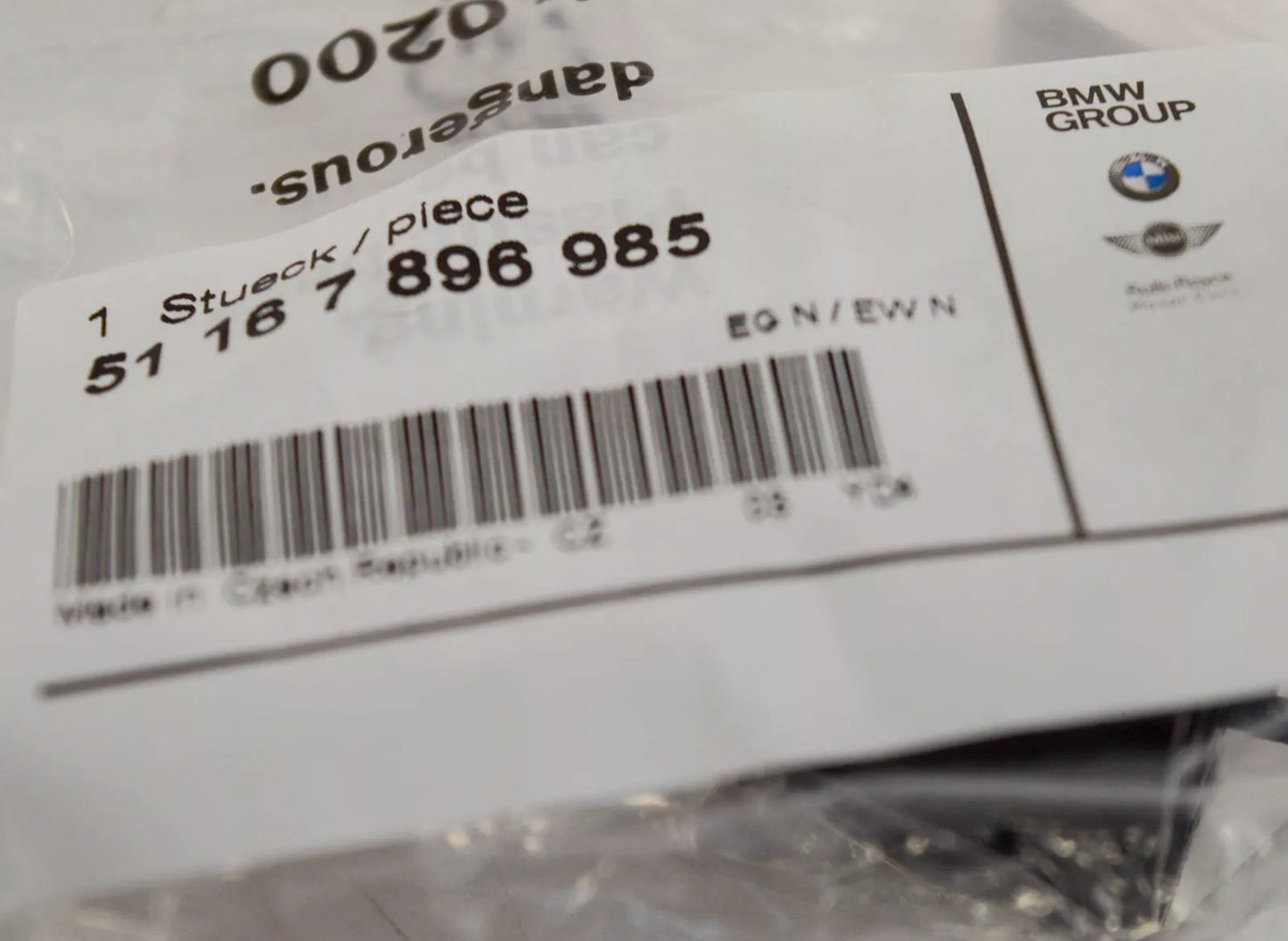 NEW BMW 7 F01 SUN VISOR HOOK RETAINER 51167896985 ORIGINAL