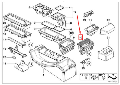 NEW BMW 3 E46 REAR ASHTRAY 51168268342 8268342 ORIGINAL