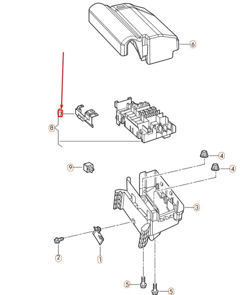 NEW VOLKSWAGEN BEETLE A5 MULTI-FUSE PLATE 5C0937629G ORIGINAL