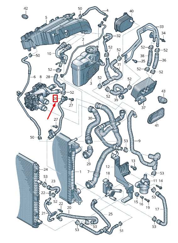 new audi a4 b9 engine coolant pipe 8w0145670g original