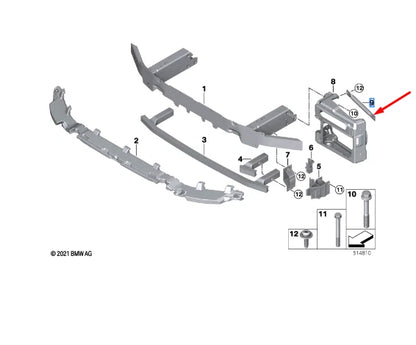 NEW BMW X3 G01 FRONT TRAVERSE REAR STRUT BRACE 51117399963 ORIGINAL