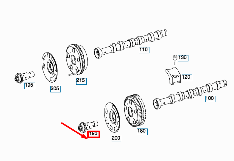 NEW MERCEDES-BENZ C W204 INTAKE CAMSHAFT VALVE A2720500478 ORIGINAL