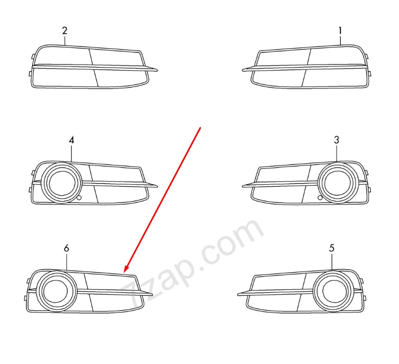 NEW AUDI A6 C7 FRONT BUMPER RIGHT GRILLE 4G0807682Q9B9 4G0807682Q 9B9