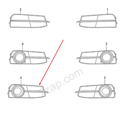 NEW AUDI A6 C7 FRONT BUMPER RIGHT GRILLE 4G0807682Q9B9 4G0807682Q 9B9