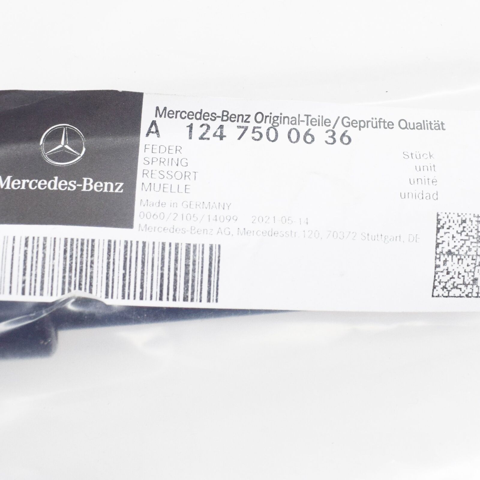 NEW MB E-CLASS W124 TAILGATE BOOT LID LEFT GAS STRUT A1247500636 ORIGINAL