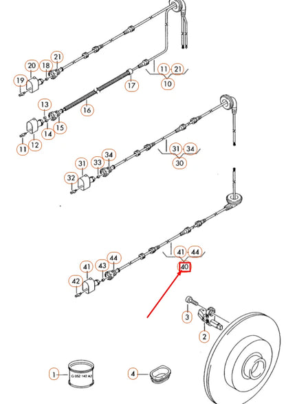 NEW VW JETTA A6 MK6 REAR LEFT SPEED SENSOR WIRING HARNESS 5C0927904D ORIGINAL