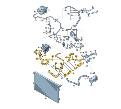 NEW AUDI A1 SPORTBACK GB WATER COOLANT HOSE 2Q0122101BF ORIGINAL