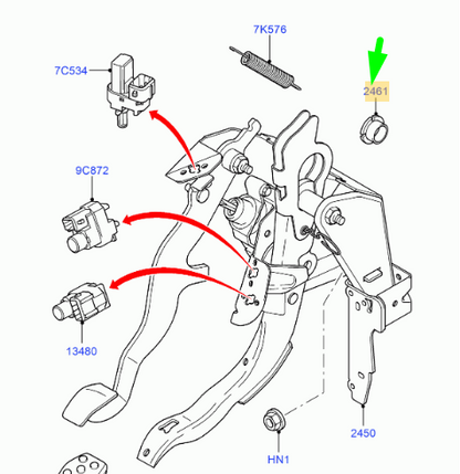 new ford fiesta mk5 brake and clutch controls bush 1148722 2s61-2461-aa original