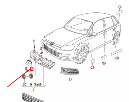 NEW VW POLO 6R GTI FRONT BONNET BADGE 6C0853948DFOD ORIGINAL