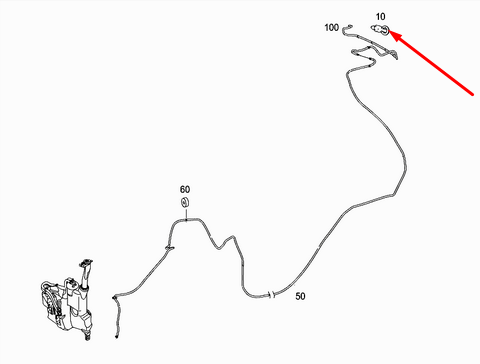 NEW MERCEDES-BENZ M-CLASS W164 REAR WINDOW WASHER JET NOZZLE A1648600447